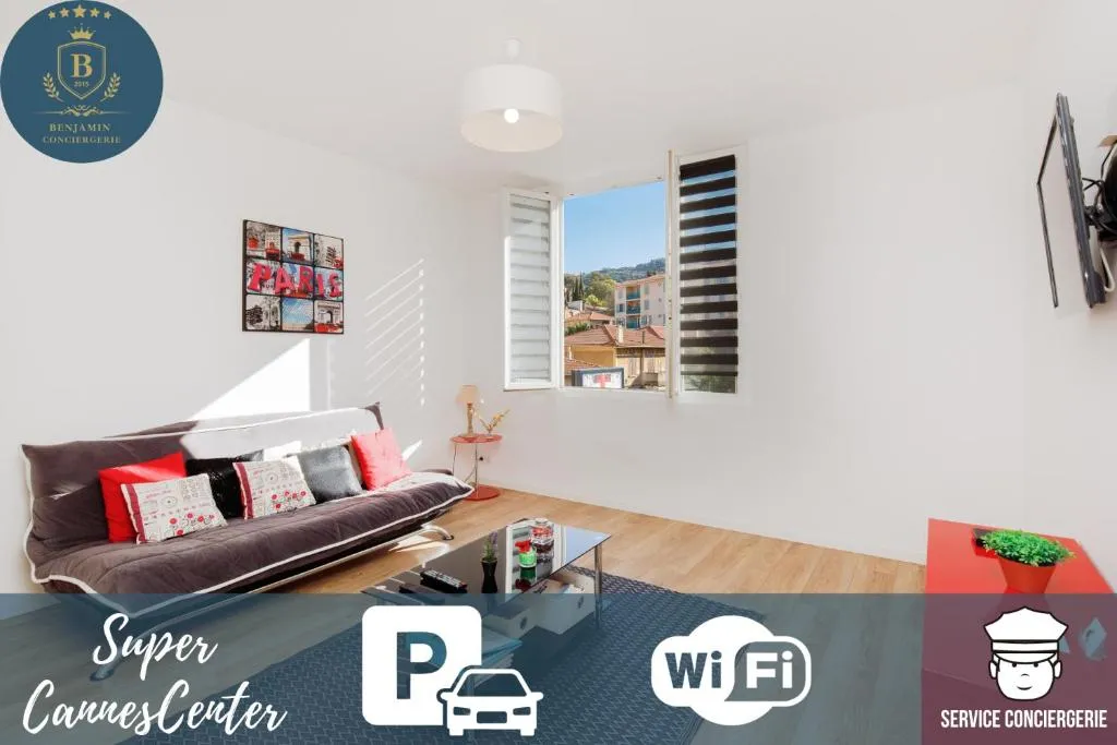 Image of SuperCannes Center – Parking – Spacieux 70 Metres – Clim – Wifi