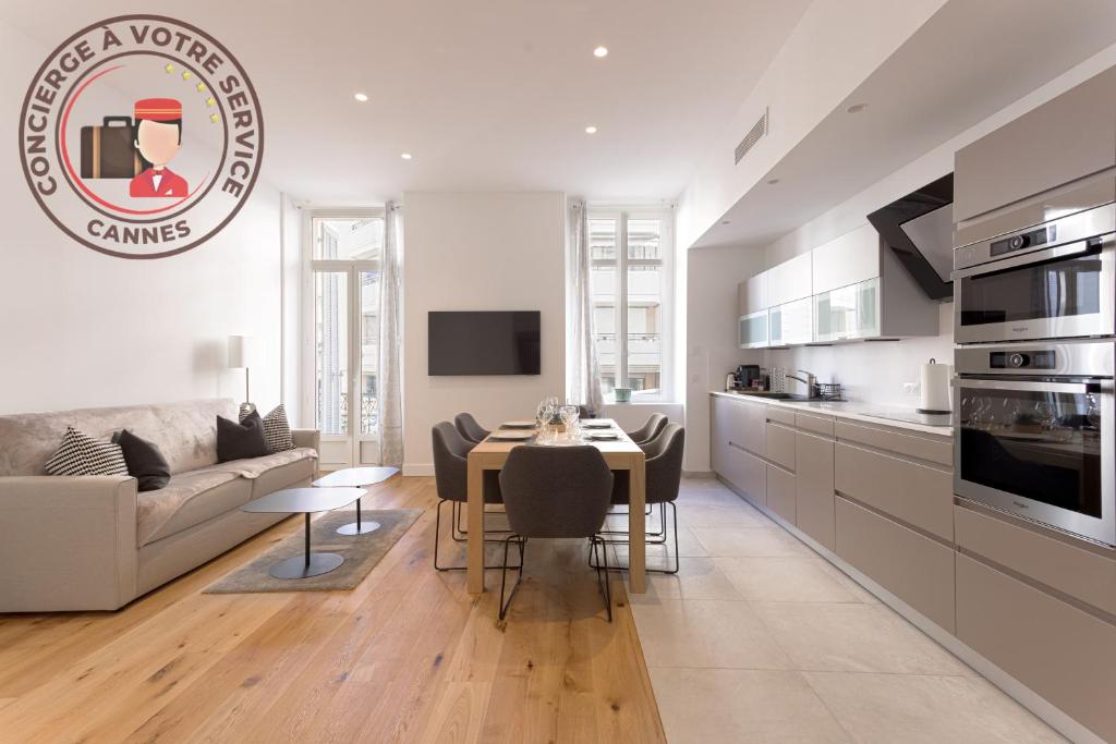 Image of L’Elégance Rue d’Antibes – Palais & Plages – 200 m Croisette – Parking privé – Clim – Wifi
