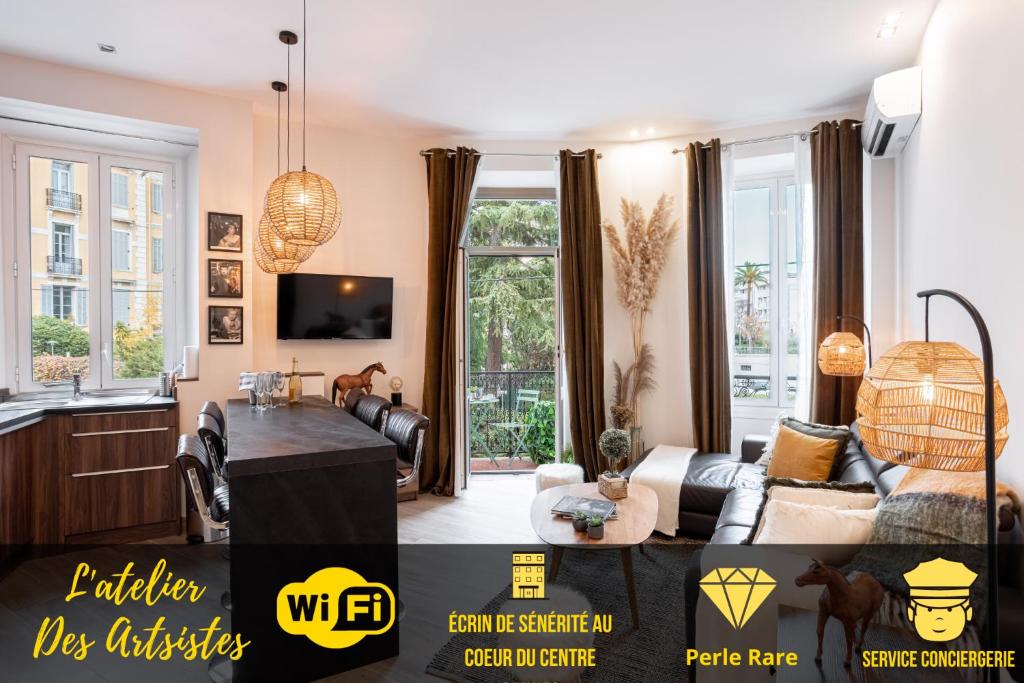 Image of L’atelier des Artistes -Écrin de sérénité au coeur de Cannes – Balcon – Clim – Wifi