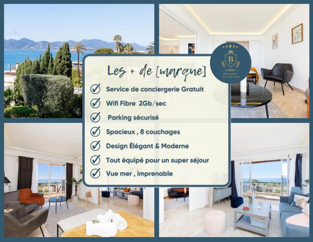 Image 1 of Suite Riviera – Sea View – Clim – 50M Plage – Residence de standing – Spacieux 180 M2 – Parking